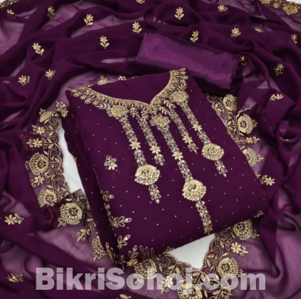 Embroidary Georjet Three Piece